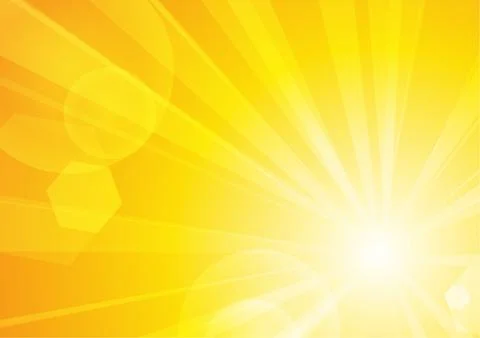 Vector : Abstract circle with len flare on yellow background Stock Illustration