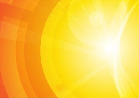 Vector : Abstract circle with lens flare on yellow background Stock Illustration