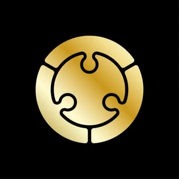 Vector abstract circle logo design element. Golden color. EPS 10. Illustrazione stock