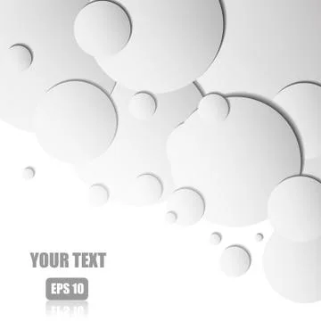 Vector : Abstract circle paper overlap and shadow on white background Stock Illustration