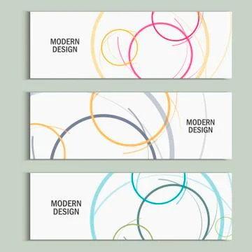 Vector abstract circle set Stock Illustration