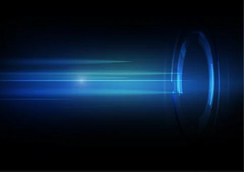 Vector : Abstract circle with stripes on blue background Stock Illustration