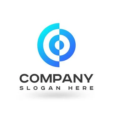Vector abstract circle swirl logo design elements., flat, Unique. Stock Illustration
