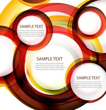Vector abstract circles. Banner with sample text Stock Illustration