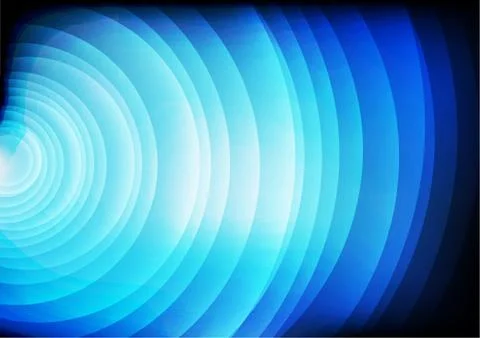 Vector : Abstract circles on blue background Stock Illustration