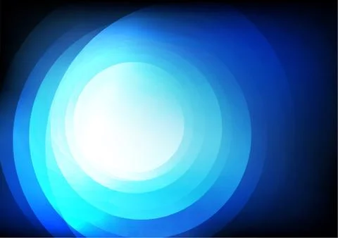 Vector : Abstract circles on blue background Stock Illustration