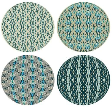 Vector abstract circles with distorted elements Stock Illustration