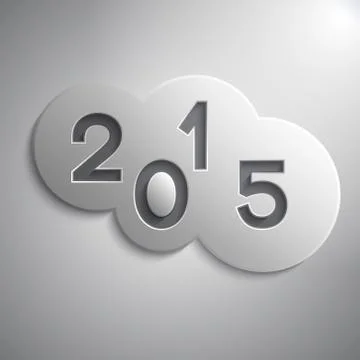 Vector abstract circles for the New Year 2015 Stock Illustration