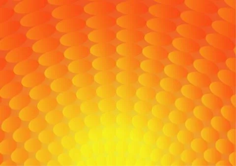 Vector : Abstract circles on orange and yellow background Stock Illustration