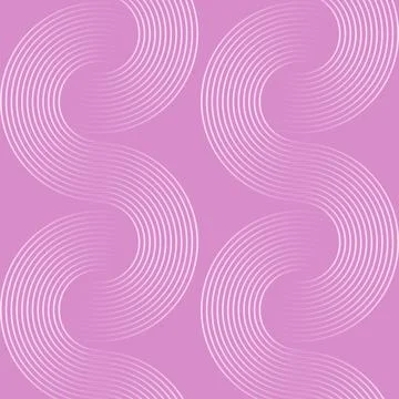 Vector abstract circles pattern on pink background Illustrazione stock