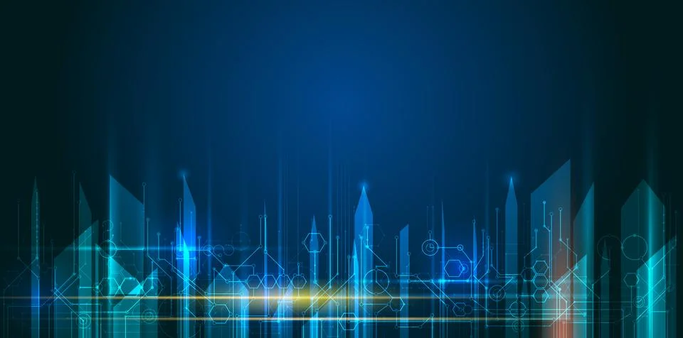 Vector Abstract circuit board and stripes lines Stock Illustration
