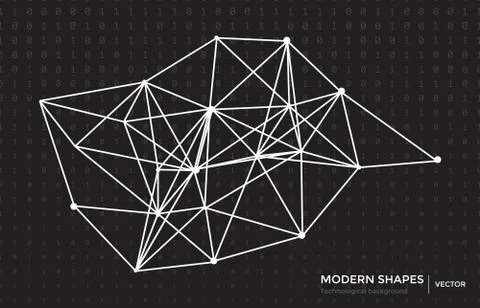 Vector abstract circuit networking blockchain concept Stock Illustration