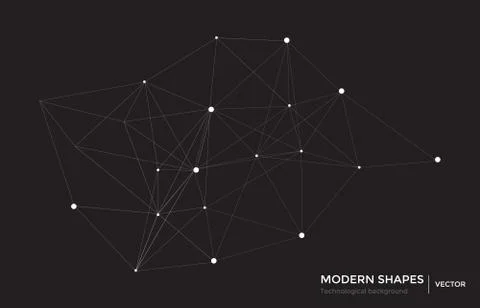 Vector abstract circuit networking blockchain concept Stock Illustration