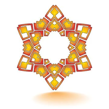 Vector abstract circular star pattern design mandala style. Round Pattern Illustrazione stock