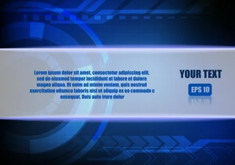 Vector : Abstract cirtcle and empty label technology background Stock Illustration