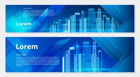 Vector abstract of a city skyline Stock Illustration