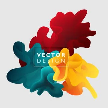 Vector abstract color cloud Stock Illustration