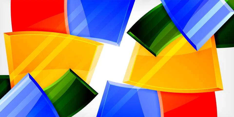 Vector abstract color geometric shapes. Illustration For Wallpaper, Banner Stock Illustration
