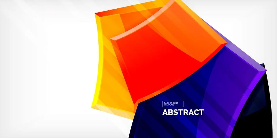Vector abstract color geometric shapes. Illustration For Wallpaper, Banner Stock Illustration