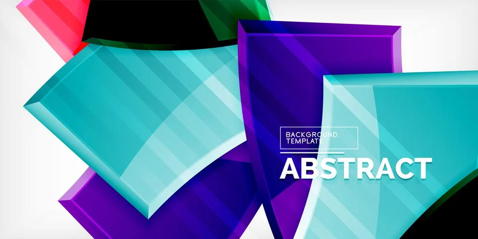 Vector abstract color geometric shapes. Illustration For Wallpaper, Banner Stock Illustration