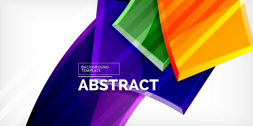 Vector abstract color geometric shapes. Illustration For Wallpaper, Banner Stock Illustration
