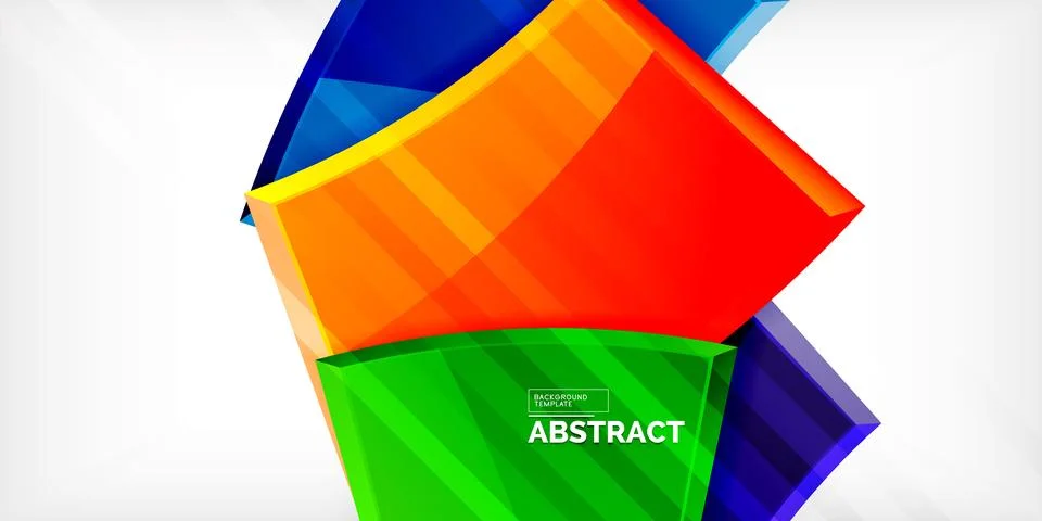 Vector abstract color geometric shapes. Illustration For Wallpaper, Banner Stock Illustration