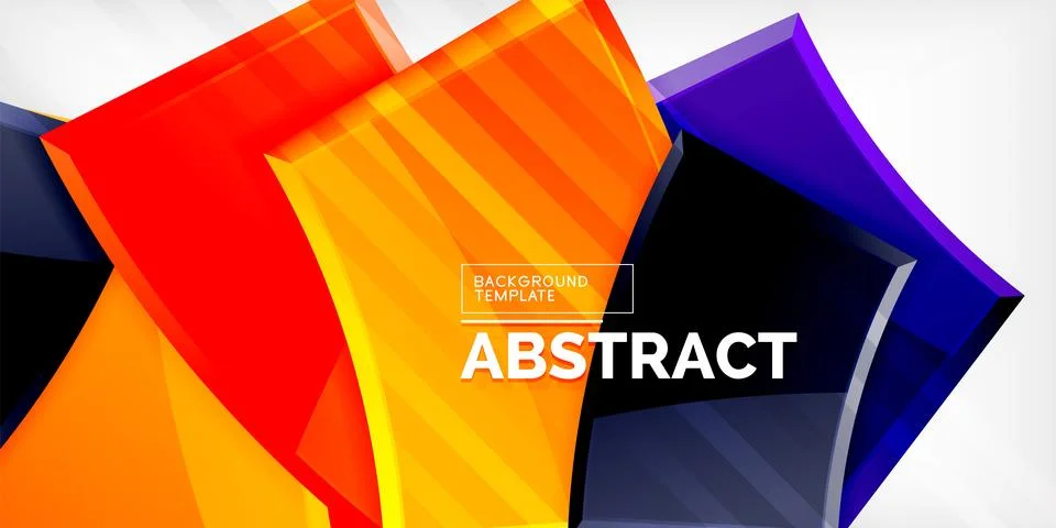 Vector abstract color geometric shapes. Illustration For Wallpaper, Banner Stock Illustration