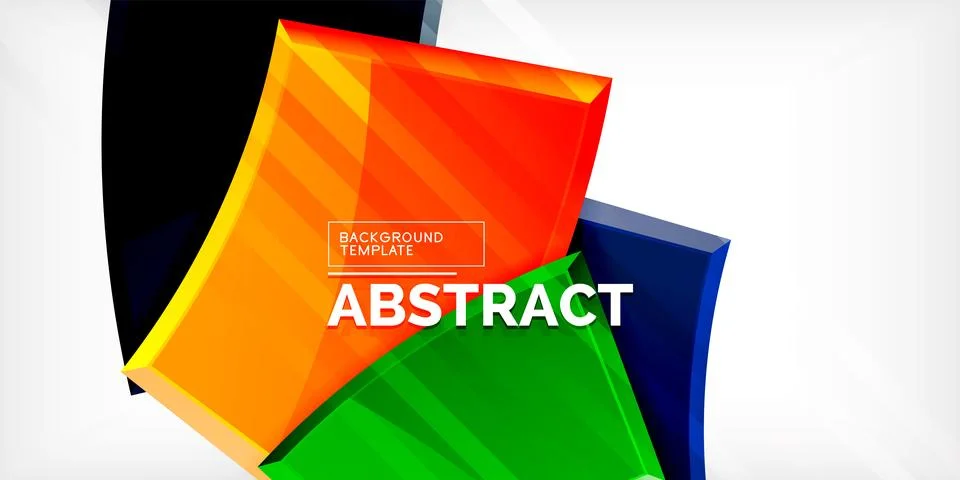 Vector abstract color geometric shapes. Illustration For Wallpaper, Banner Stock Illustration