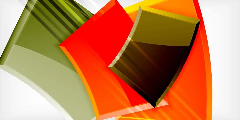 Vector abstract color geometric shapes. Illustration For Wallpaper, Banner Stock Illustration