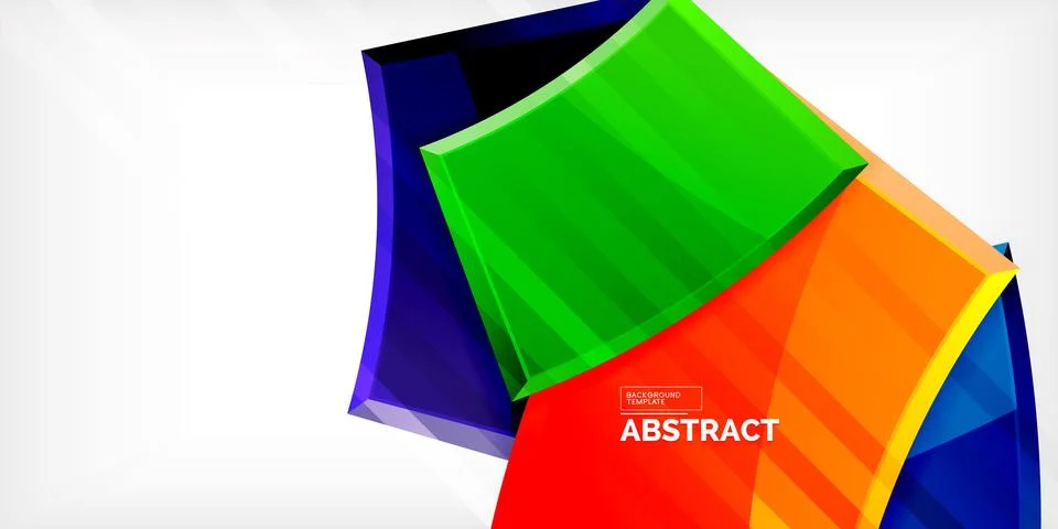 Vector abstract color geometric shapes. Illustration For Wallpaper, Banner Stock Illustration
