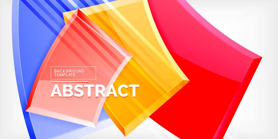 Vector abstract color geometric shapes. Illustration For Wallpaper, Banner Stock Illustration