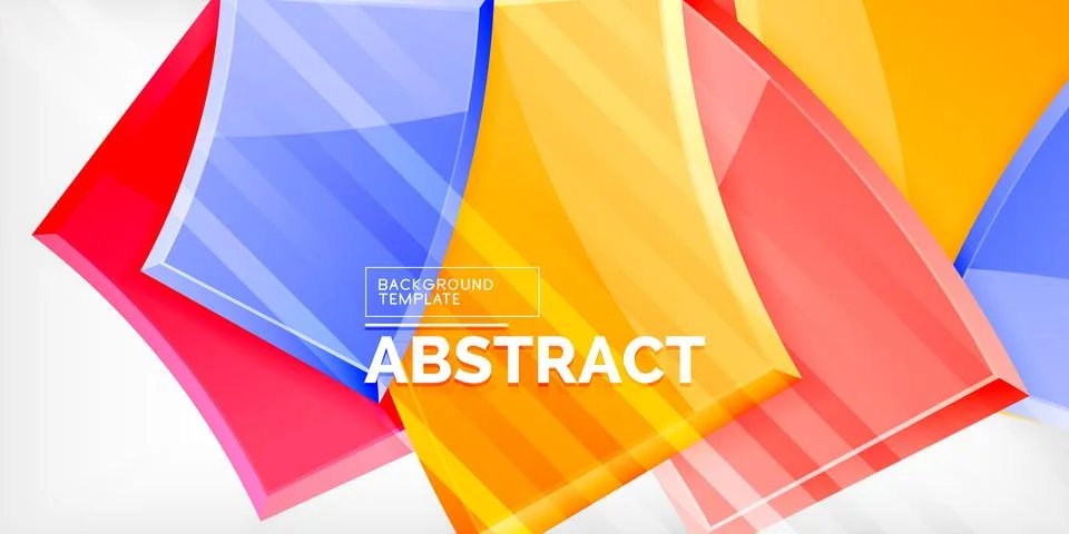Vector abstract color geometric shapes. Illustration For Wallpaper, Banner Stock Illustration