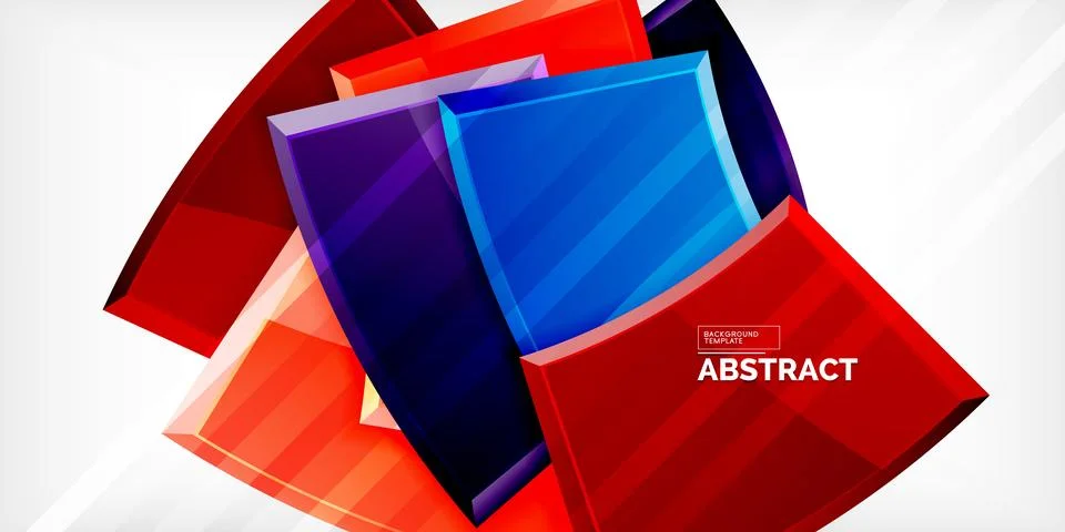 Vector abstract color geometric shapes. Illustration For Wallpaper, Banner Stock Illustration