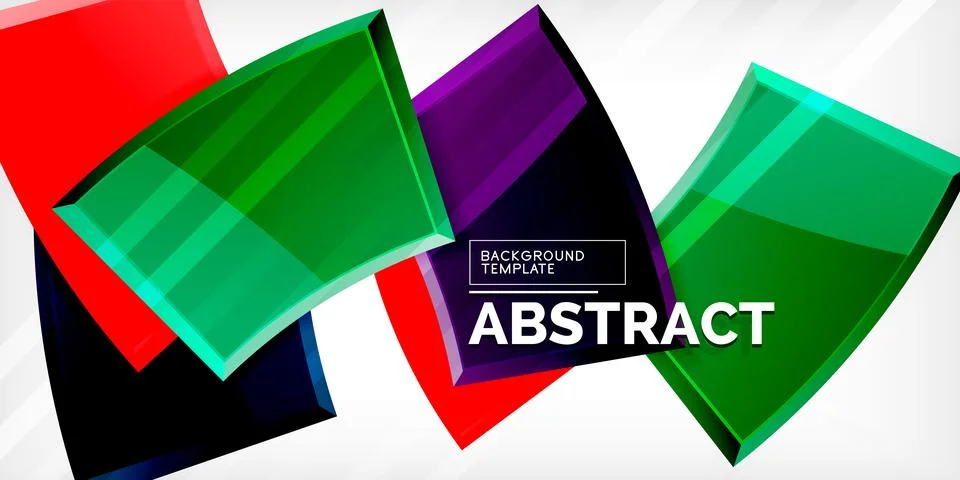 Vector abstract color geometric shapes. Illustration For Wallpaper, Banner Stock Illustration