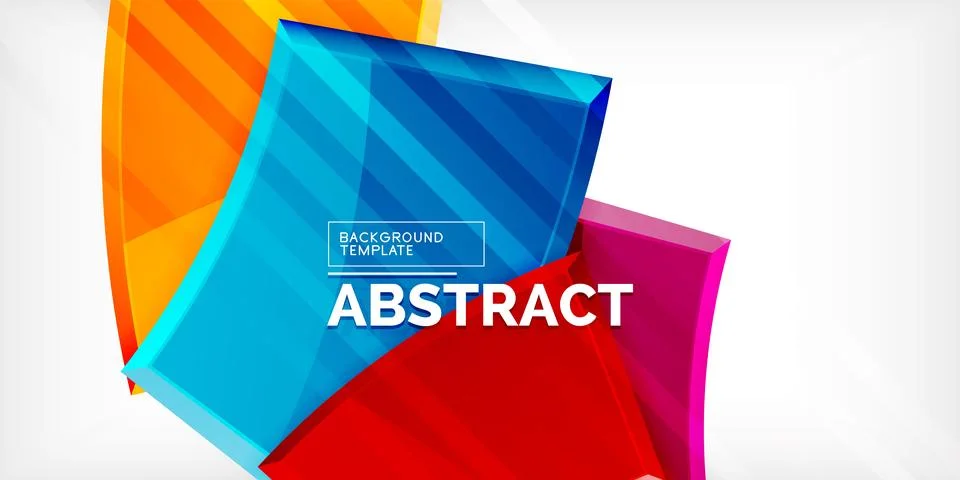 Vector abstract color geometric shapes. Illustration For Wallpaper, Banner Stock Illustration