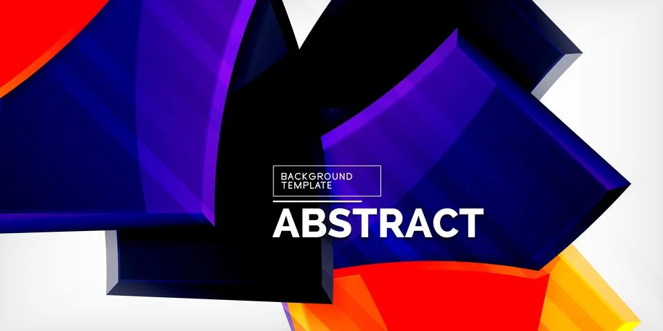 Vector abstract color geometric shapes. Illustration For Wallpaper, Banner Stock Illustration