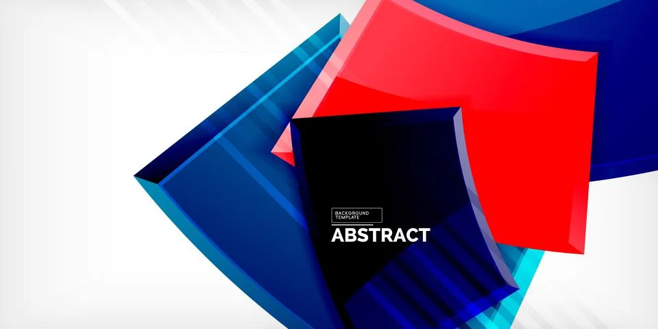 Vector abstract color geometric shapes. Illustration For Wallpaper, Banner Stock Illustration