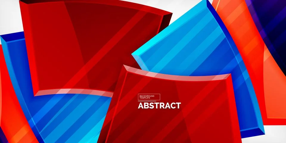 Vector abstract color geometric shapes. Illustration For Wallpaper, Banner Stock Illustration