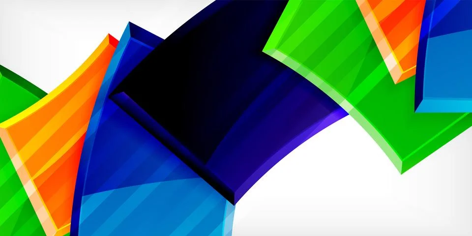 Vector abstract color geometric shapes. Illustration For Wallpaper, Banner Stock Illustration