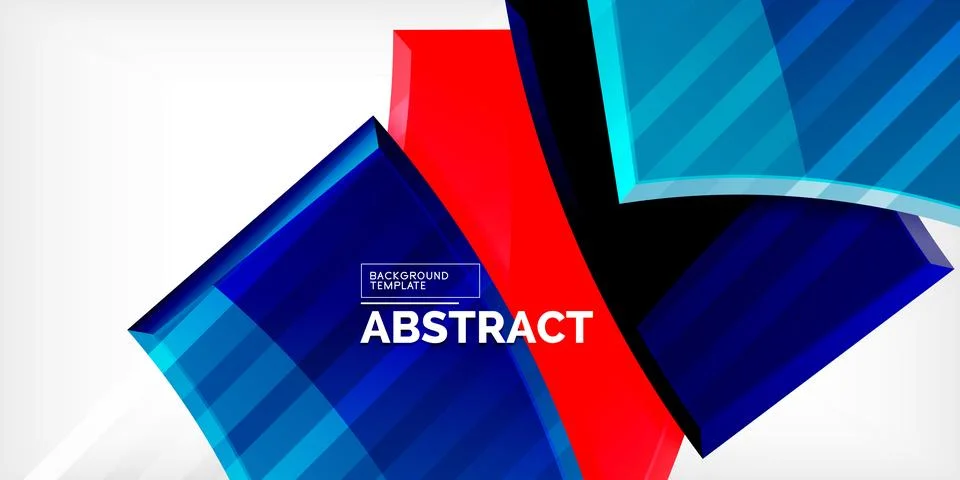 Vector abstract color geometric shapes. Illustration For Wallpaper, Banner Stock Illustration