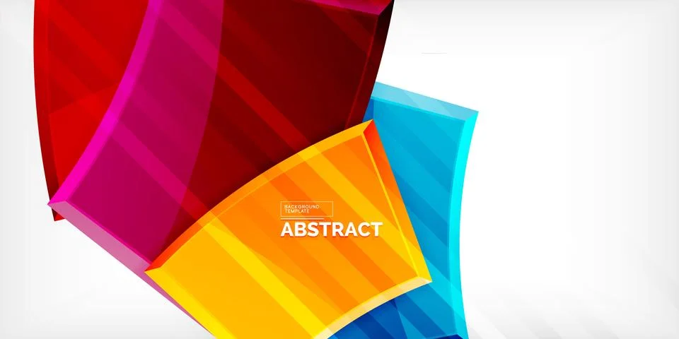 Vector abstract color geometric shapes. Illustration For Wallpaper, Banner Stock Illustration