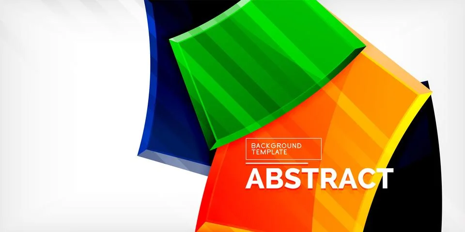 Vector abstract color geometric shapes. Illustration For Wallpaper, Banner Stock Illustration