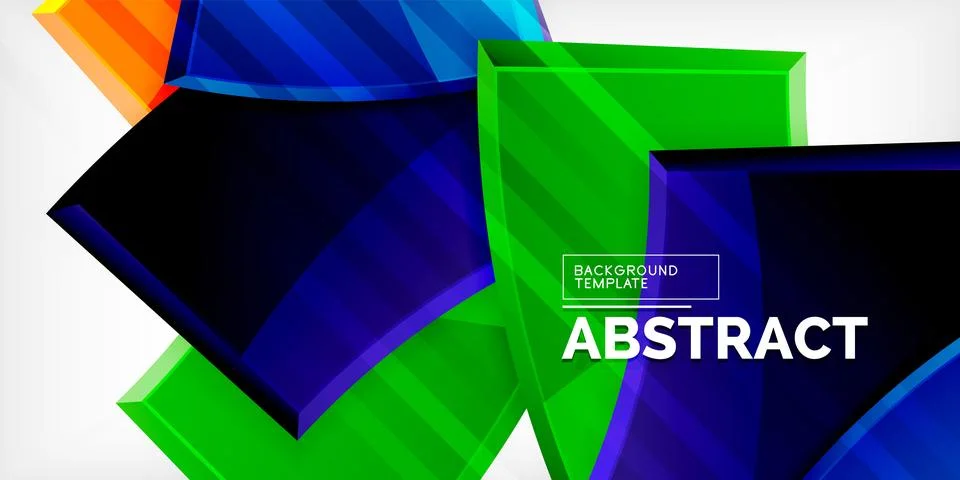 Vector abstract color geometric shapes. Illustration For Wallpaper, Banner Stock Illustration