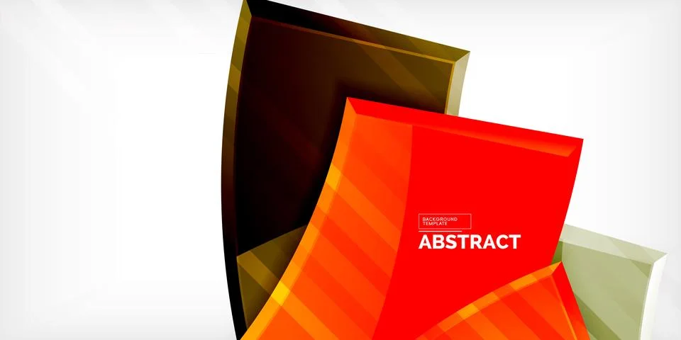 Vector abstract color geometric shapes. Illustration For Wallpaper, Banner Stock Illustration