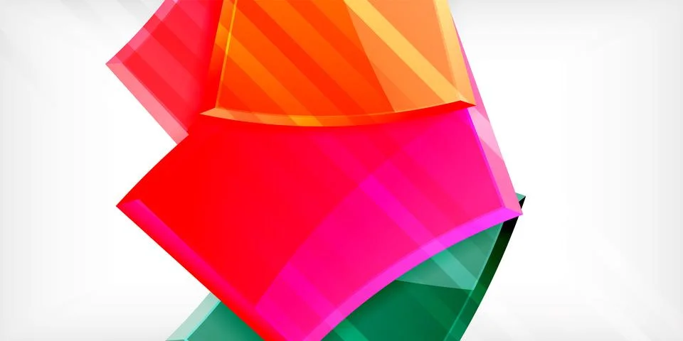 Vector abstract color geometric shapes. Illustration For Wallpaper, Banner Stock Illustration