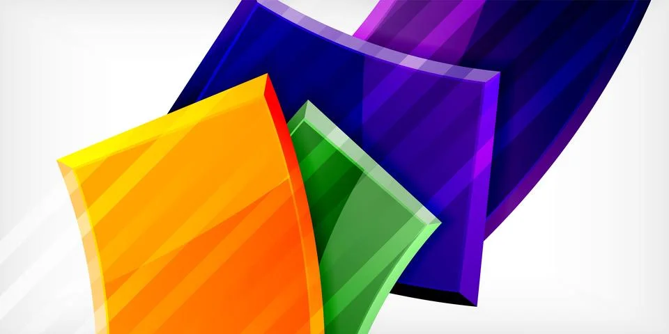 Vector abstract color geometric shapes. Illustration For Wallpaper, Banner Stock Illustration