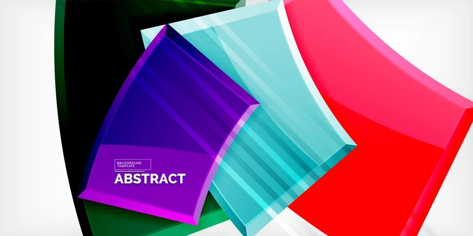 Vector abstract color geometric shapes. Illustration For Wallpaper, Banner Stock Illustration