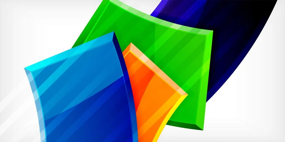 Vector abstract color geometric shapes. Illustration For Wallpaper, Banner Stock Illustration