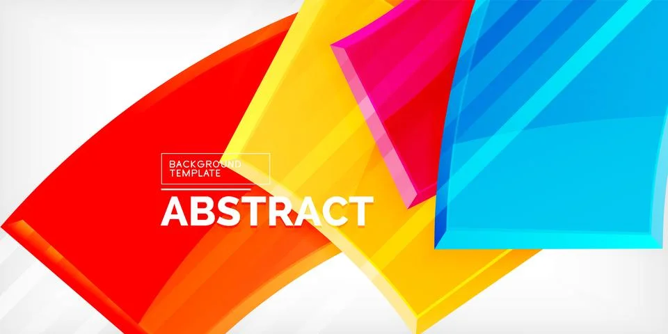 Vector abstract color geometric shapes. Illustration For Wallpaper, Banner, Stock Illustration