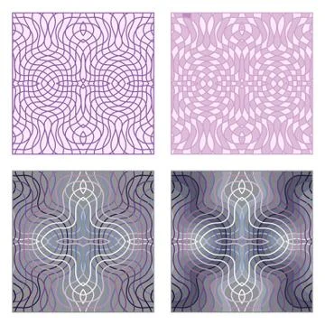 Vector abstract color grid patterns set 스톡 일러스트